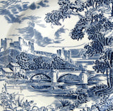 Wedgwood Countryside Blue Transferware Plate 1960s Ironstone 10 Inches