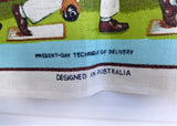Lawn Bowling Tea Towel Lawn Bowls Sir Walter Raleigh 1960s Linen History
