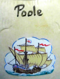 Manorware Jam Jar Barrel Poole England Souvenir Ship 1960s Hand Painted Lidded