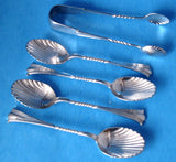Mappin and Webb Boxed Silver Spoons And  Sugar Tongs 1930s EPNS