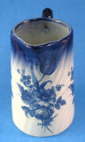 Pitcher Jug Blue Transferware Floral England Small Blue And White 1950s