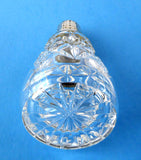 Muffineer Sterling Silver Top Sugar Shaker Lead Crystal 1962 Sugar Caster English Hallmarked