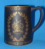 Mug 1969 Investiture Prince Charles Of Wales Wedgwood Basalt Caenarvon Castle