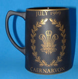 Mug 1969 Investiture Prince Charles Of Wales Wedgwood Basalt Caenarvon Castle