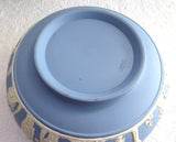 Wedgwood England Large Bowl Blue Jasperware 8 Inch 1969 Sacrifice Figures