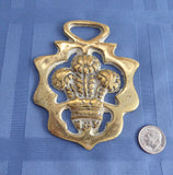 Prince Of Wales Plumes Horse Brass Charles 1969 Royal Souvenir