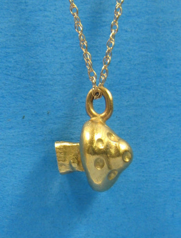 Solid Gold Mushroom Necklace – local eclectic