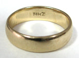 Ring Wedding Band 14k Gold 5.9 Grams Of Solid Gold 5 MM 14kt Wedding Ring Thumb Ring