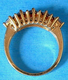 Sapphires Tanzanites 10kt Gold Estate Ring Size 5 Vintage 1970s Engagement Wedding