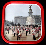 Tin Souvenir Tray Metal Buckingham Palace Bands Queen's Guards 1970s