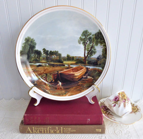 Charger Plate Constable Boat Buiding Near Flatford Mill 1970s Fenton England