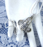 Necklace Egyptian Lotus Sterling Silver Pendant And Chain King Tut Exhibit 1975 Sacred Symbol