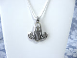 Necklace Egyptian Lotus Sterling Silver Pendant And Chain King Tut Exhibit 1975 Sacred Symbol