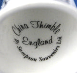 London Thimble English Souvenir Shield Bone China 1970s Sewing Thimble Souvenir