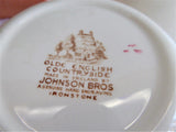 Pair Brown Transferware Cereal Bowls Olde English Countryside Johnson Brothers 1970s