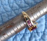 Pear Shape Rhodalite Garnet Ring 10kt 1970s Engagement January Birthstone