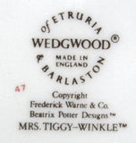 Wedgwood Mrs. Tiggy-Winkle Baby Bowl Child Feeder Beatrix Potter Hedgehog 1970s