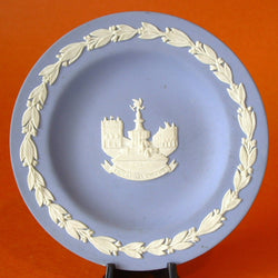 Plate Wedgwood England Blue Jasperware Picadilly Circus 1970s Small Plate