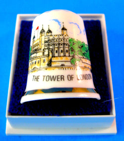 Thimble Tower Of London England Mint In Box Souvenir 1970s London Landmark