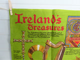 Tea Towel Irish Linen Ireland's Treasures Dish Towel Unused Tara Brooch Ardagh Chalice Kells