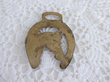 Vintage Horse Brass Horse Head In Horse Shoe 1970s Harness Ornament