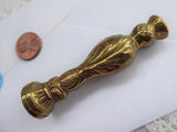 Brass Wax Seal Stamp Scottish Thistle 1920s JW England Initial M or W