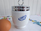 Rhapsody Egg Coddler Royal Worcester Double King 1975-1984 Blue And White