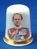 Thimble Pair Queen Elizabeth And Philip 1977 Silver Jubilee Bone China Photos