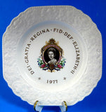 Queen Elizabeth II Silver Jubilee 1977 Fancy Square Plate Lord Nelson
