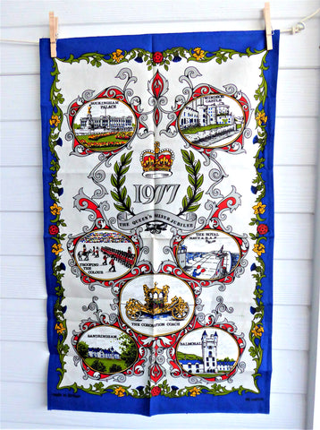 Queen Bee Navy Kitchen Tea Towel