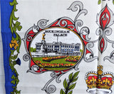 Queen Elizabeth 1977 Silver Jubilee Royal Vignettes Tea Towel Blue Border Unused