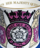 Coalport Fancy Mug 1977 Queen Elizabeth II Silver Jubilee Of Coronation Purple
