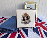 Queen Elizabeth II Silver Jubilee Tile Napkin Holder 1977 Original Letter Holder