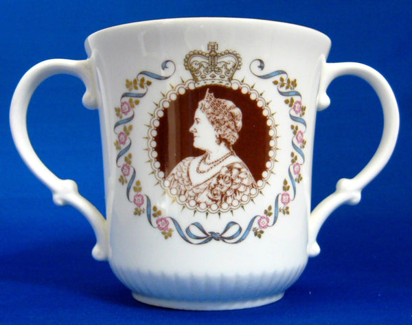 Royal Doulton Loving Cup Queen Mum Elizabeth 1980 80th Bd Royal Commemorative