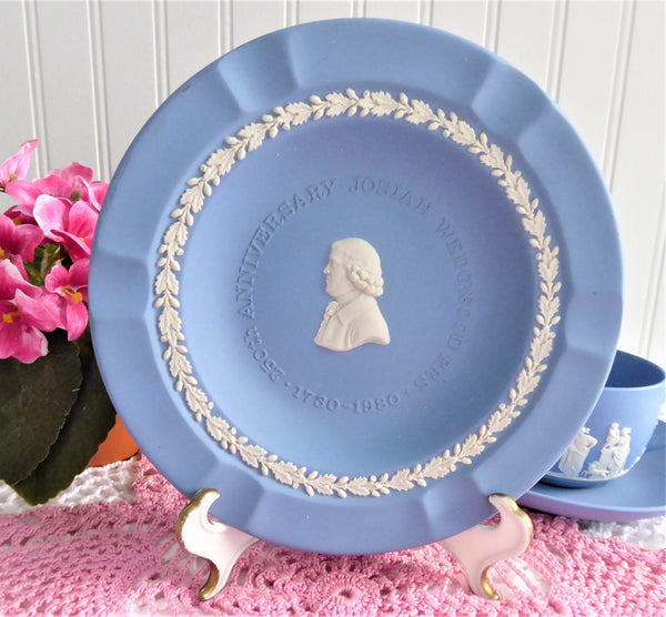 Wedgwood Blue Jasperware Bowl Josiah Wedgwood 1980 250th Anniversary 7 Inch