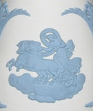 Vase Wedgwood Blue On White Jasper Cupid Asleep Aurora 1980