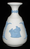 Vase Wedgwood Blue On White Jasper Cupid Asleep Aurora 1980