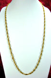 Italian 20 Inch Chain Necklace Italy 22kt Gold Over Sterling Silver Twisted Singapore