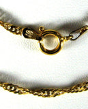 Italian 20 Inch Chain Necklace Italy 22kt Gold Over Sterling Silver Twisted Singapore