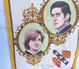 Prince Charles And Princess Diana Royal Wedding Tea Towel Blue 1981