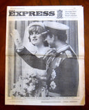Charles And Diana Royal Wedding 1981 Newspaper Lot Star Express