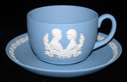 Cup And Saucer Charles Diana Wedgwood Jasper Wedding 1981