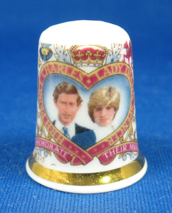 Royal Wedding 1981 Prince Charles And Princess Diana Thimble Bone China