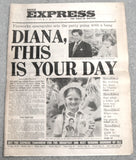 Charles And Diana Royal Wedding 1981 Daily Express Paper Royal Memorabilia
