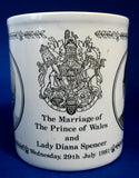 Royal Wedding Mug Prince Charles And Lady Diana Lady Di 1981