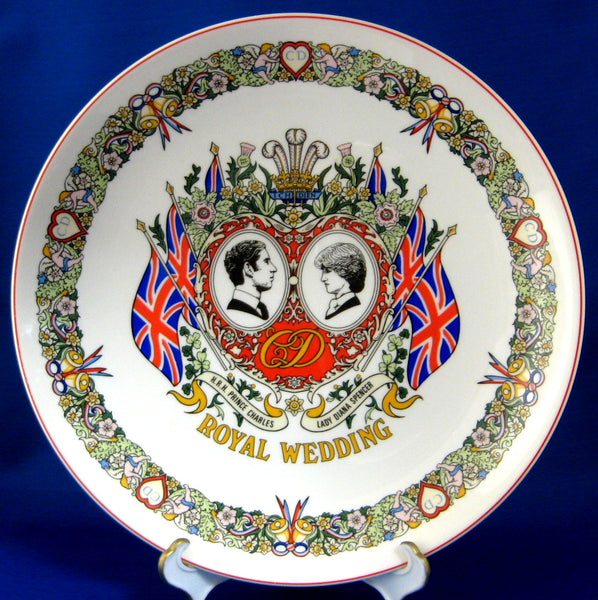 Wedgwood Plate Royal Wedding Charles Diana Ironstone 1981 Colorful 10 Inches
