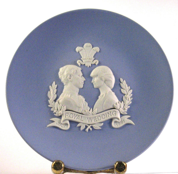 Wedding Plate Charles And Diana 4.5 Inch Wedgwood Jasperware 1981