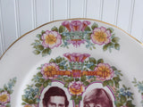 Plate Royal Wedding Prince Charles And Lady Diana Floral 1981 Pretty