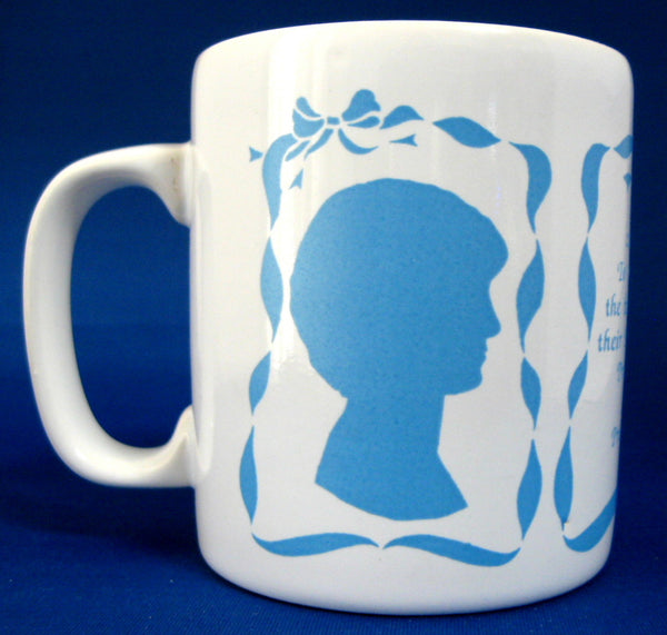 Mug Birth Of Prince William 1982 Charles And Diana Ceramic Blue White