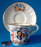 Birth Prince William Miniature Cup Saucer Charles And Diana 1982